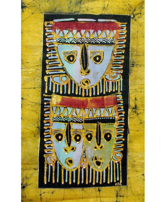 Three Serious Masks- Yellow